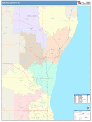 Ozaukee County, WI Wall Map