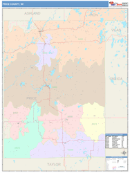 Price County, WI Wall Map