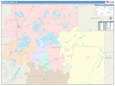 Sawyer County, WI Wall Map