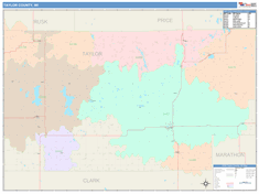 Taylor County, WI Wall Map