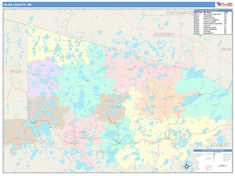 Vilas County, WI Wall Map