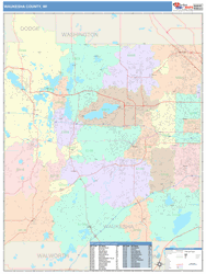 Waukesha County, WI Wall Map