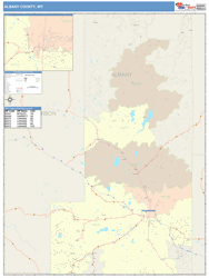 Albany County, WY Wall Map