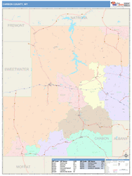 Carbon County, WY Wall Map
