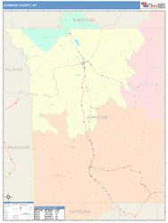 Johnson County, WY Wall Map