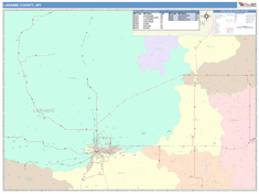 Laramie County, WY Wall Map