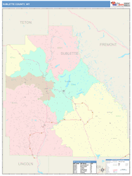 Sublette County, WY Wall Map