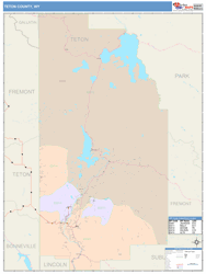 Teton County, WY Wall Map
