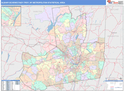 Albany-Schenectady-Troy Metro Area Wall Map