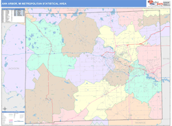 Ann Arbor Metro Area Wall Map