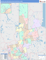 Bangor Metro Area Wall Map