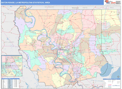 Baton Rouge Metro Area Wall Map