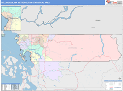 Bellingham Metro Area Wall Map