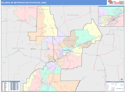 Billings Metro Area Wall Map