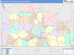 Binghamton Metro Area Wall Map