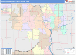 Bismarck Metro Area Wall Map