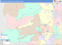 Boulder Metro Area Wall Map