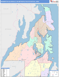 Bremerton-Silverdale Metro Area Wall Map