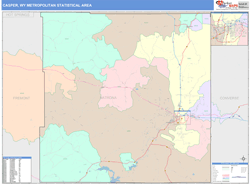 Casper Metro Area Wall Map