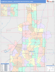 Champaign-Urbana Metro Area Wall Map