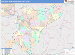 Charleston Metro Area Wall Map