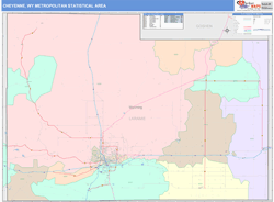 Cheyenne Metro Area Wall Map