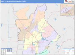 Chico Metro Area Wall Map