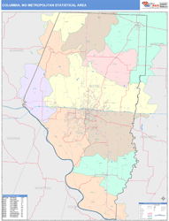 Columbia Metro Area Wall Map