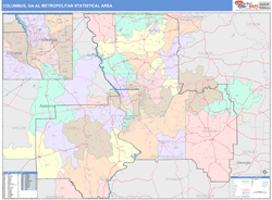 Columbus Metro Area Wall Map