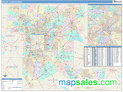 Dallas Metro Area Wall Map