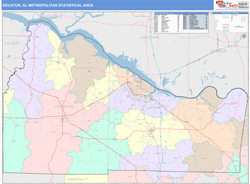 Decatur Metro Area Wall Map