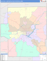 Decatur Metro Area Wall Map