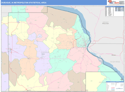 Dubuque Metro Area Wall Map