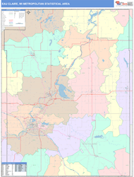 Eau Claire Metro Area Wall Map