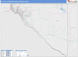 El Paso Metro Area Wall Map