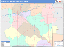 Elkhart-Goshen Metro Area Wall Map