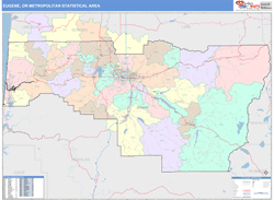 Eugene Metro Area Wall Map