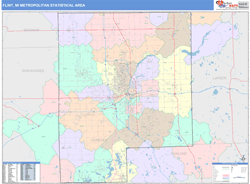 Flint Metro Area Wall Map