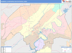 Gadsden Metro Area Wall Map