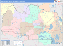 Gainesville Metro Area Wall Map