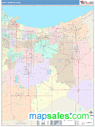 Gary Metro Area Wall Map