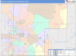 Greeley Metro Area Wall Map