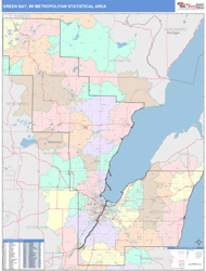 Green Bay Metro Area Wall Map