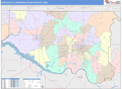 Huntsville Metro Area Wall Map