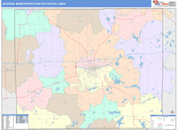 Jackson Metro Area Wall Map