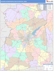 Jackson Metro Area Wall Map