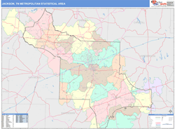 Jackson Metro Area Wall Map