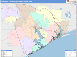 Jacksonville Metro Area Wall Map