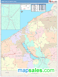 Jamestown Metro Area Wall Map