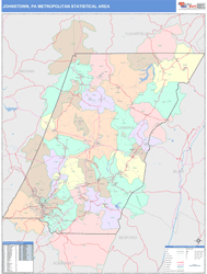 Johnstown Metro Area Wall Map